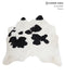 Black and White Large Brazilian Cowhide Rug 5'8