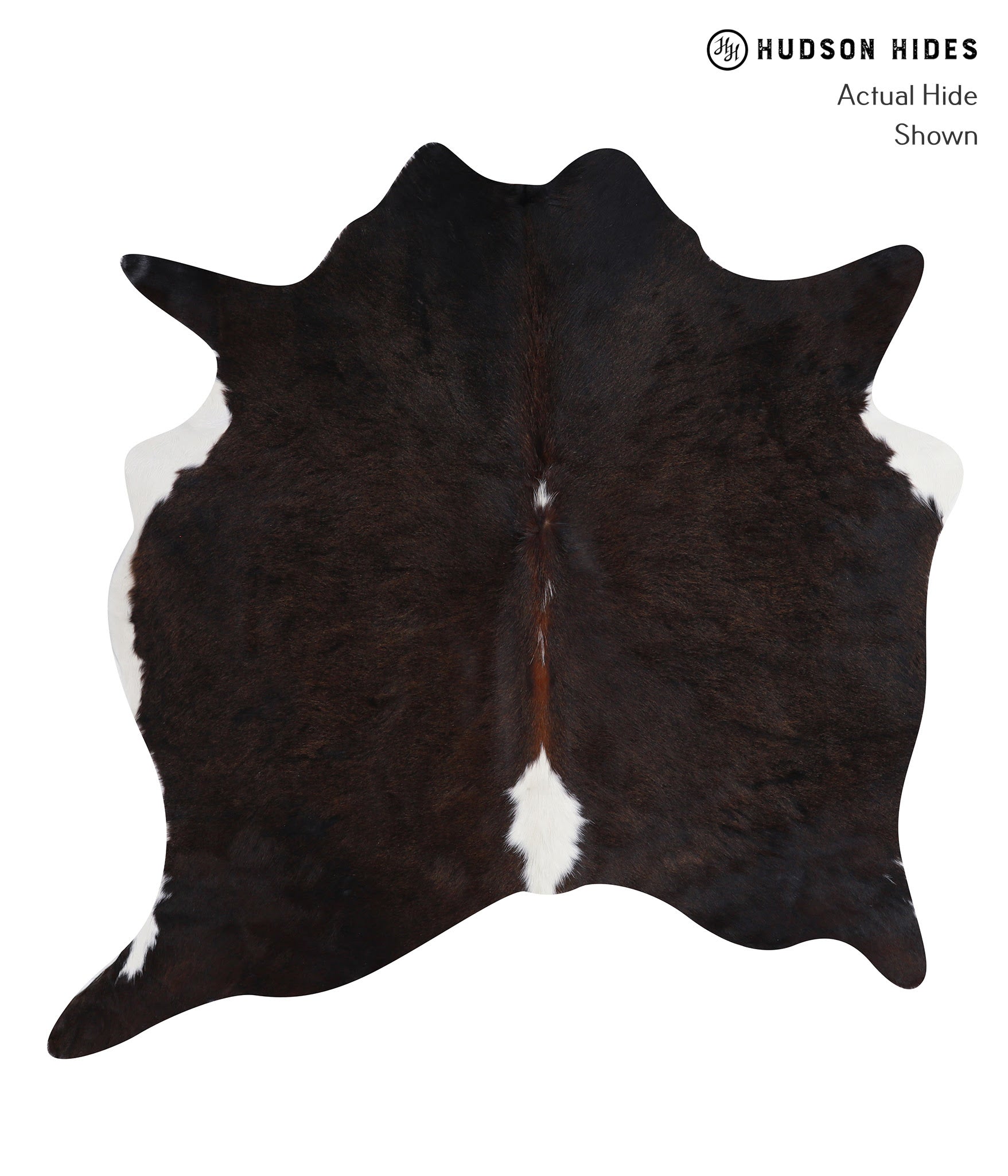 Chocolate and White Cowhide Rug #A7386
