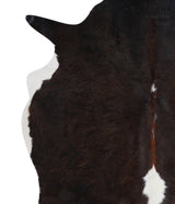 Chocolate and White Large Brazilian Cowhide Rug 5'9"H x 5'7"W #A7386 by Hudson Hides