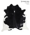 Black and White X-Large Brazilian Cowhide Rug 6'10