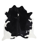 Black and White X-Large Brazilian Cowhide Rug 6'10"H x 5'11"W #A7411 by Hudson Hides
