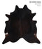Solid Black X-Large Brazilian Cowhide Rug 7'0