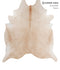 Beige XX-Large Brazilian Cowhide Rug 8'1