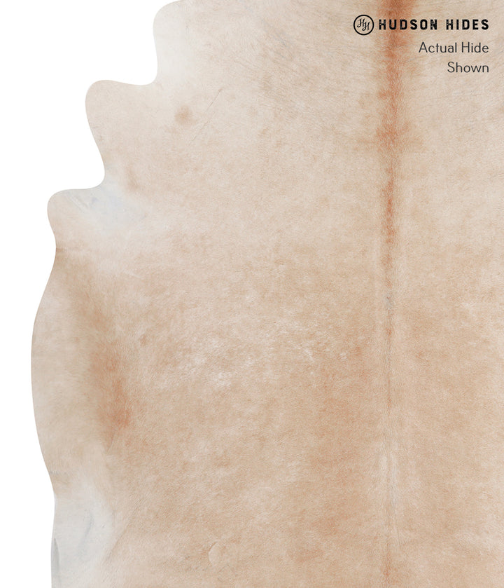 Beige XX-Large Brazilian Cowhide Rug 8'1"H x 7'1"W #A7488 by Hudson Hides