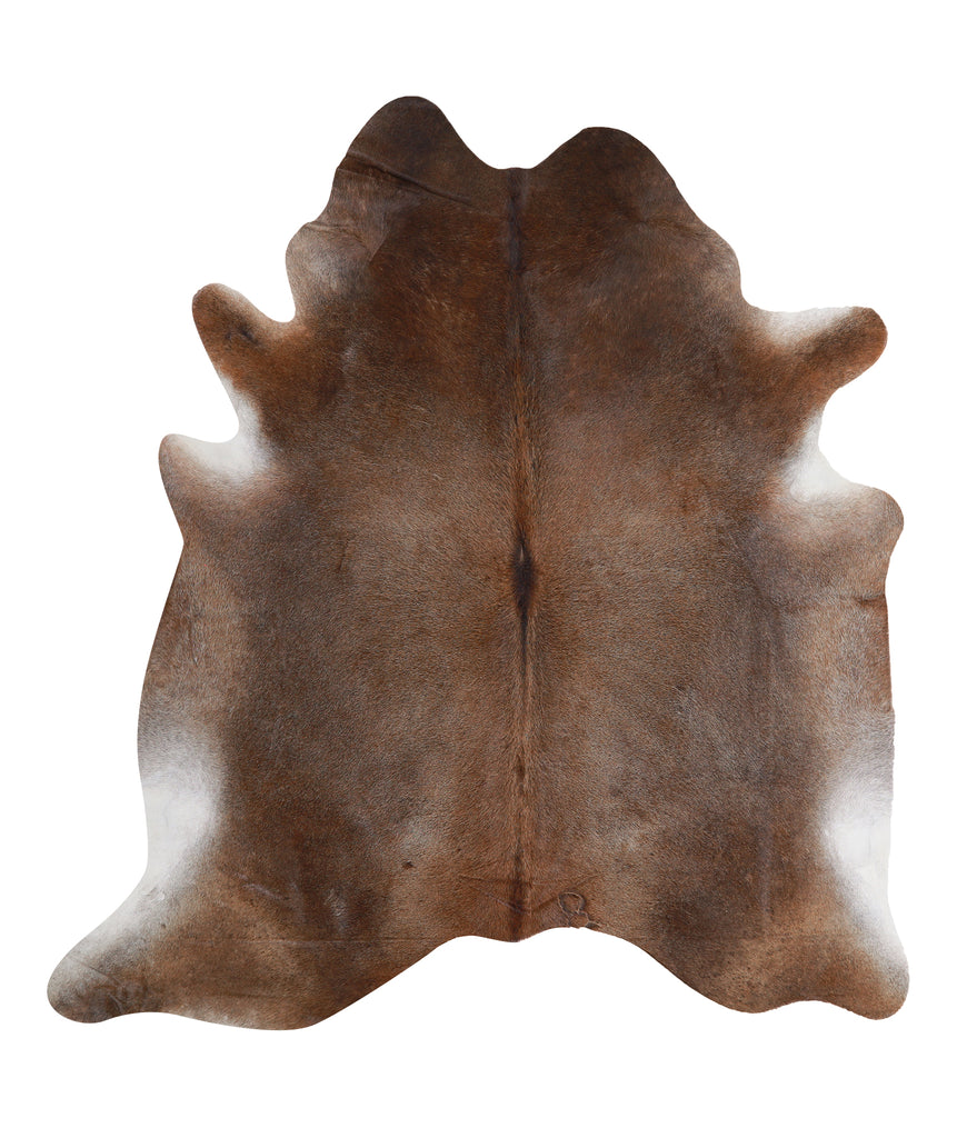 Grey with Beige X-Large Brazilian Cowhide Rug 7'2"H x 6'7"W #A7591 by Hudson Hides