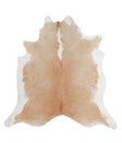 Beige and White XX-Large Brazilian Cowhide Rug 7'7"H x 6'10"W #A7596 by Hudson Hides