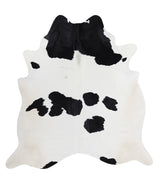 Black and White XX-Large Brazilian Cowhide Rug 7'6"H x 7'3"W #A7672 by Hudson Hides