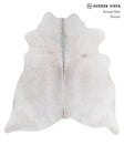 Medium Grey Large Brazilian Cowhide Rug 6'2"H x 5'11"W #A7699 by Hudson Hides