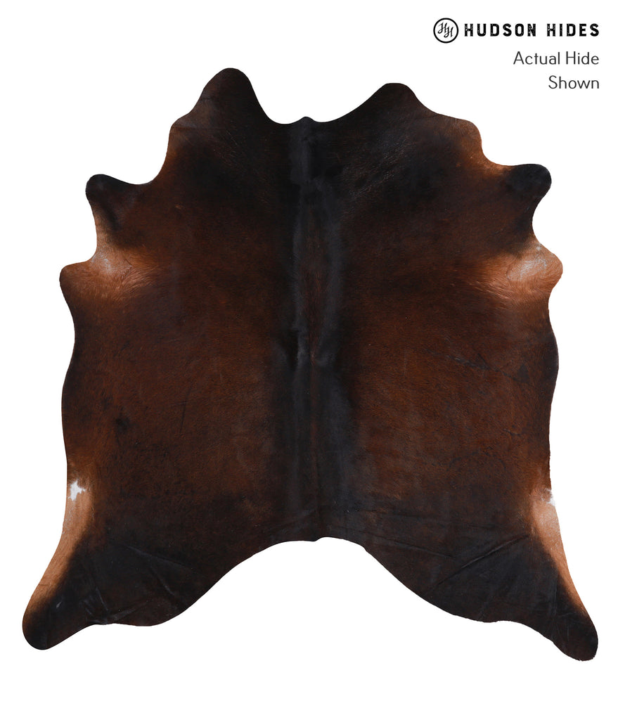 Chocolate X-Large Brazilian Cowhide Rug 6'8"H x 6'6"W #A7701 by Hudson Hides
