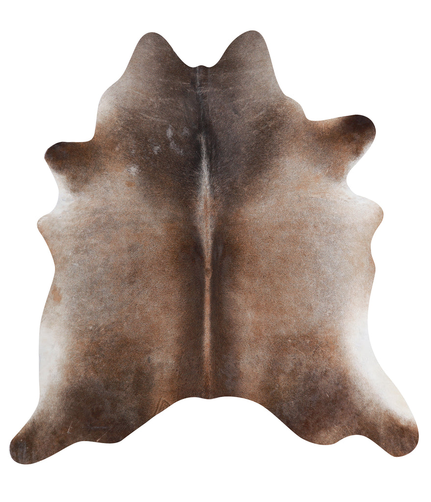 Grey with Beige X-Large Brazilian Cowhide Rug 6'9"H x 6'4"W #A7707 by Hudson Hides