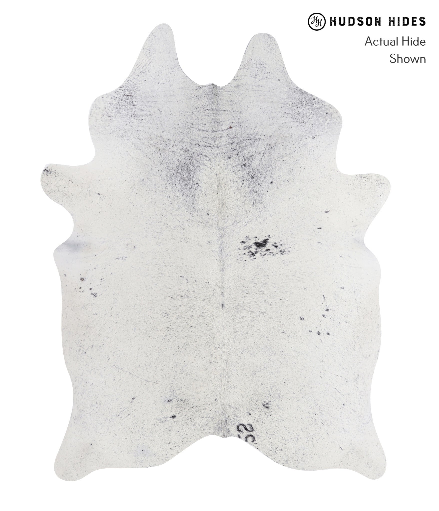 Salt and Pepper Black Cowhide Rug #A7797