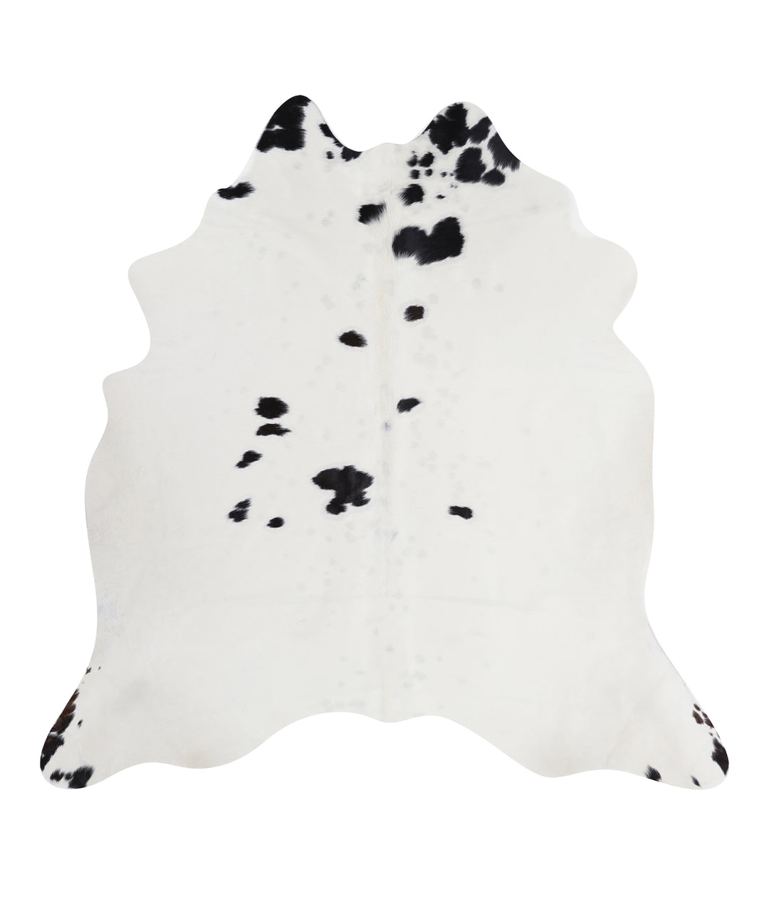 Black and White X-Large Brazilian Cowhide Rug 6'4"H x 6'4"W #A7904 by 