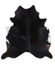 Solid Black XX-Large Brazilian Cowhide Rug 7'7"H x 7'2"W #A7944 by Hudson Hides