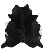 Solid Black XX-Large Brazilian Cowhide Rug 7'7"H x 7'2"W #A7944 by Hudson Hides