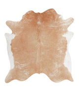 Beige and White XX-Large Brazilian Cowhide Rug 7'5"H x 6'10"W #A8018 by Hudson Hides