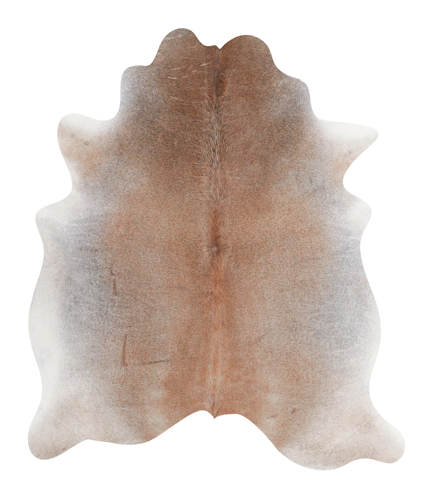 Grey with Beige Large Brazilian Cowhide Rug 6'3"H x 5'4"W #A8041 by Hudson Hides