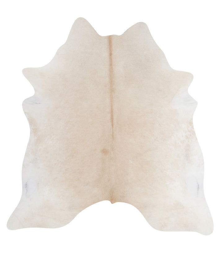 Beige X-Large Brazilian Cowhide Rug 6'9"H x 6'4"W #A8057 by Hudson Hides