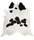 Black and White XX-Large Brazilian Cowhide Rug 8'1"H x 7'6"W #A8059 by Hudson Hides