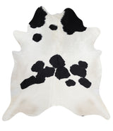 Black and White XX-Large Brazilian Cowhide Rug 8'1"H x 7'6"W #A8059 by Hudson Hides
