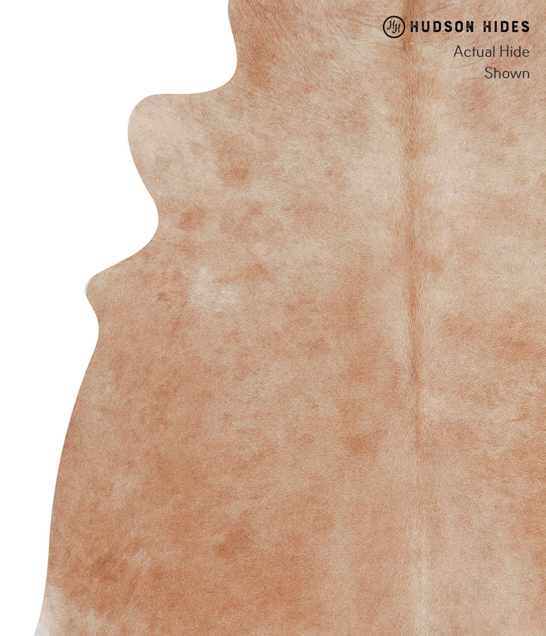 Beige X-Large Brazilian Cowhide Rug 6'6"H x 6'3"W #A8094 by Hudson Hid