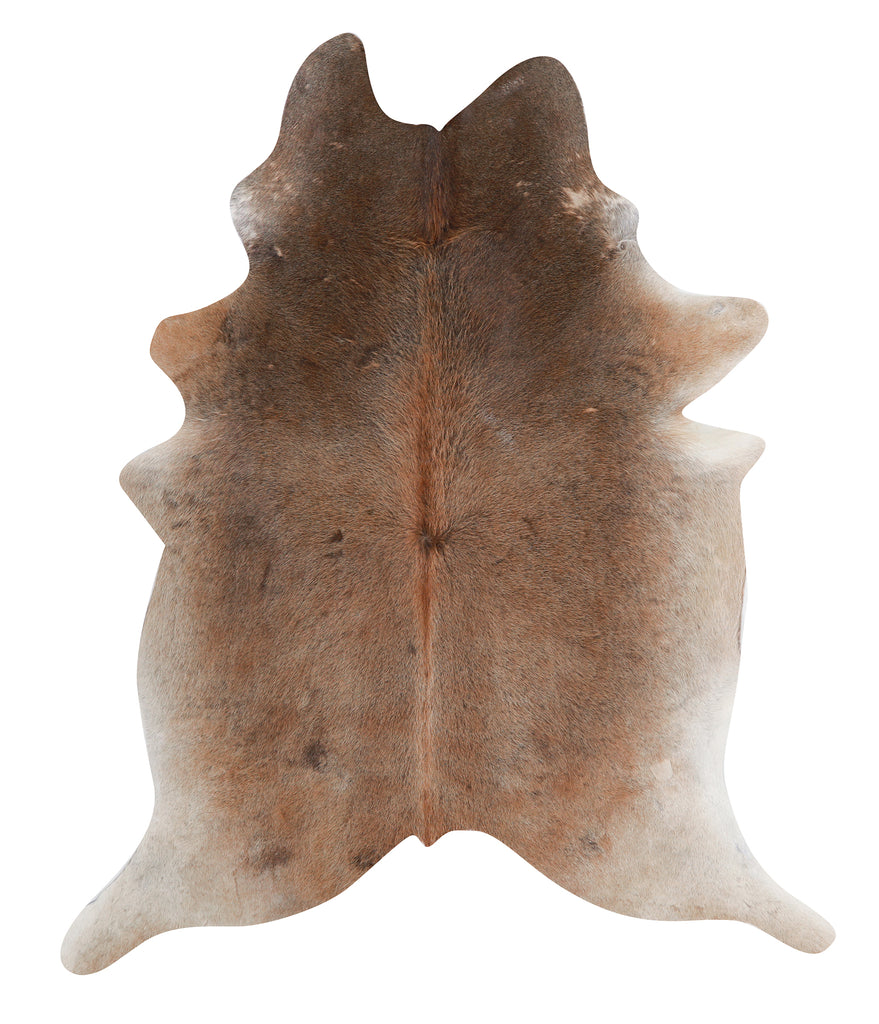 Grey with Beige X-Large Brazilian Cowhide Rug 7'0"H x 5'9"W #A8095 by Hudson Hides