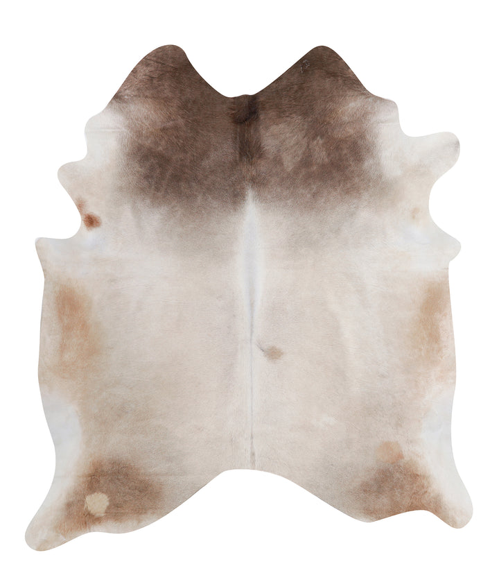 Grey with Beige X-Large Brazilian Cowhide Rug 7'5"H x 6'7"W #A8216 by Hudson Hides