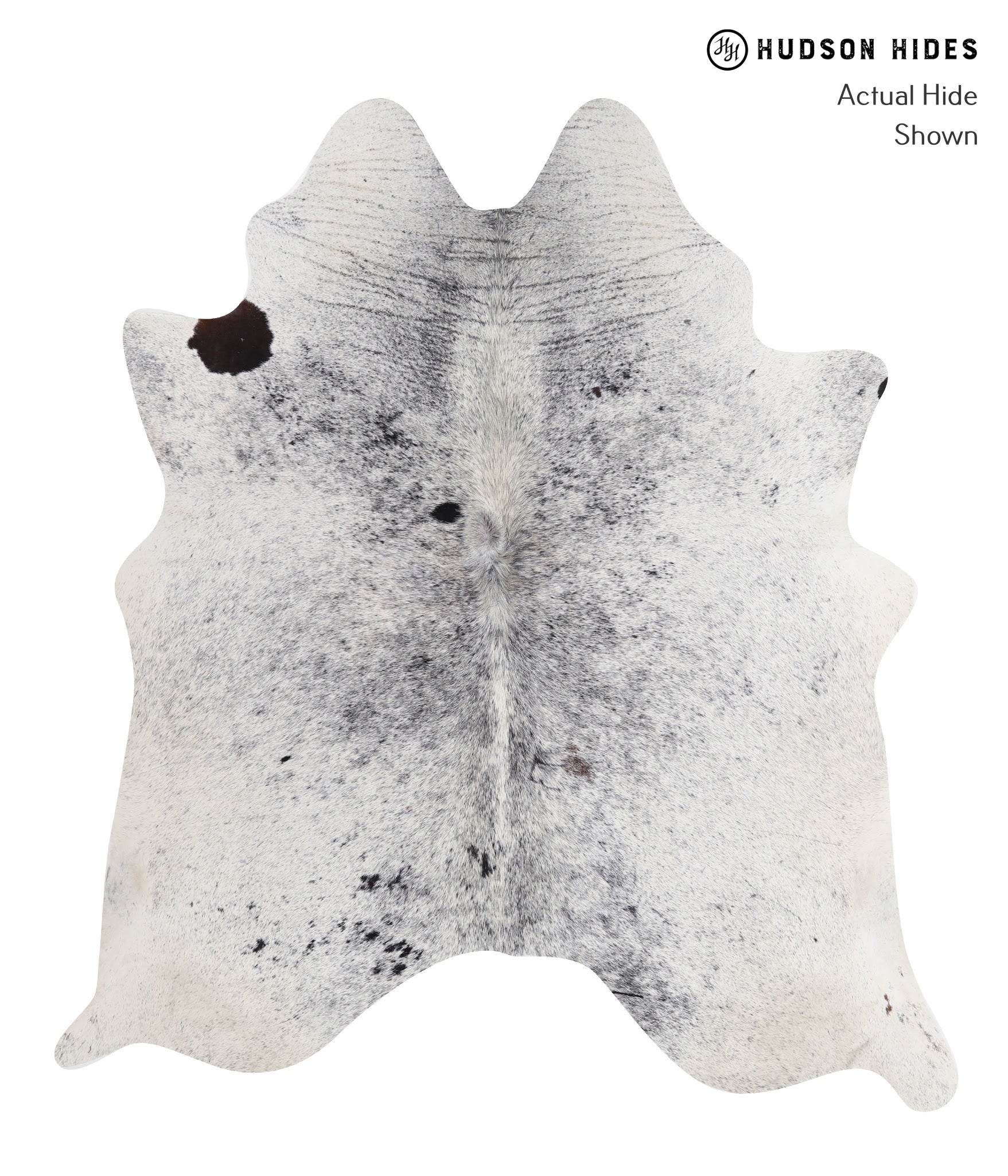 Salt and Pepper Black Cowhide Rug #A8271