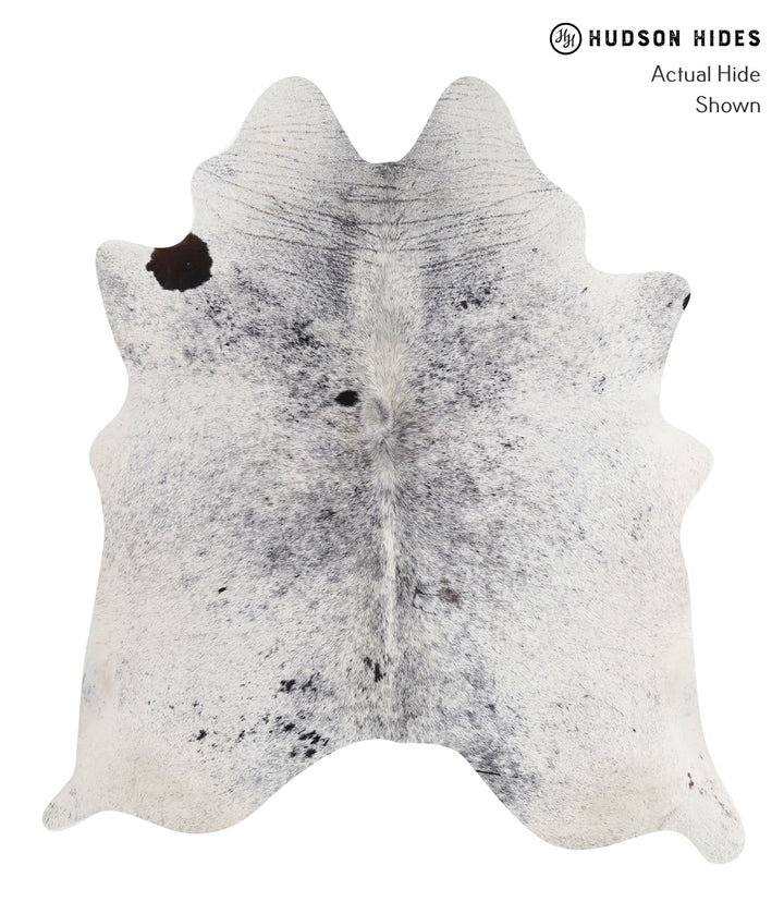 Salt and Pepper Black X-Large Brazilian Cowhide Rug 7'0"H x 6'4"W #A8271 by Hudson Hides