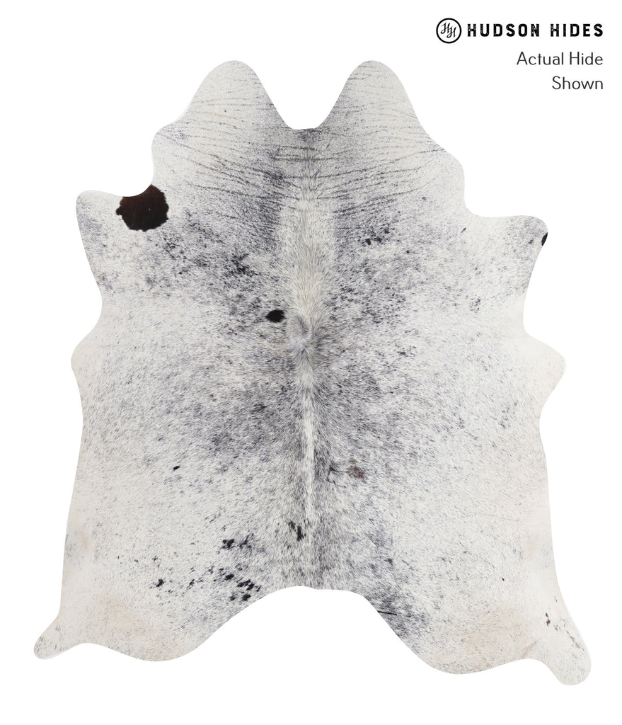 Salt and Pepper Black X-Large Brazilian Cowhide Rug 7'0"H x 6'4"W #A8271 by Hudson Hides