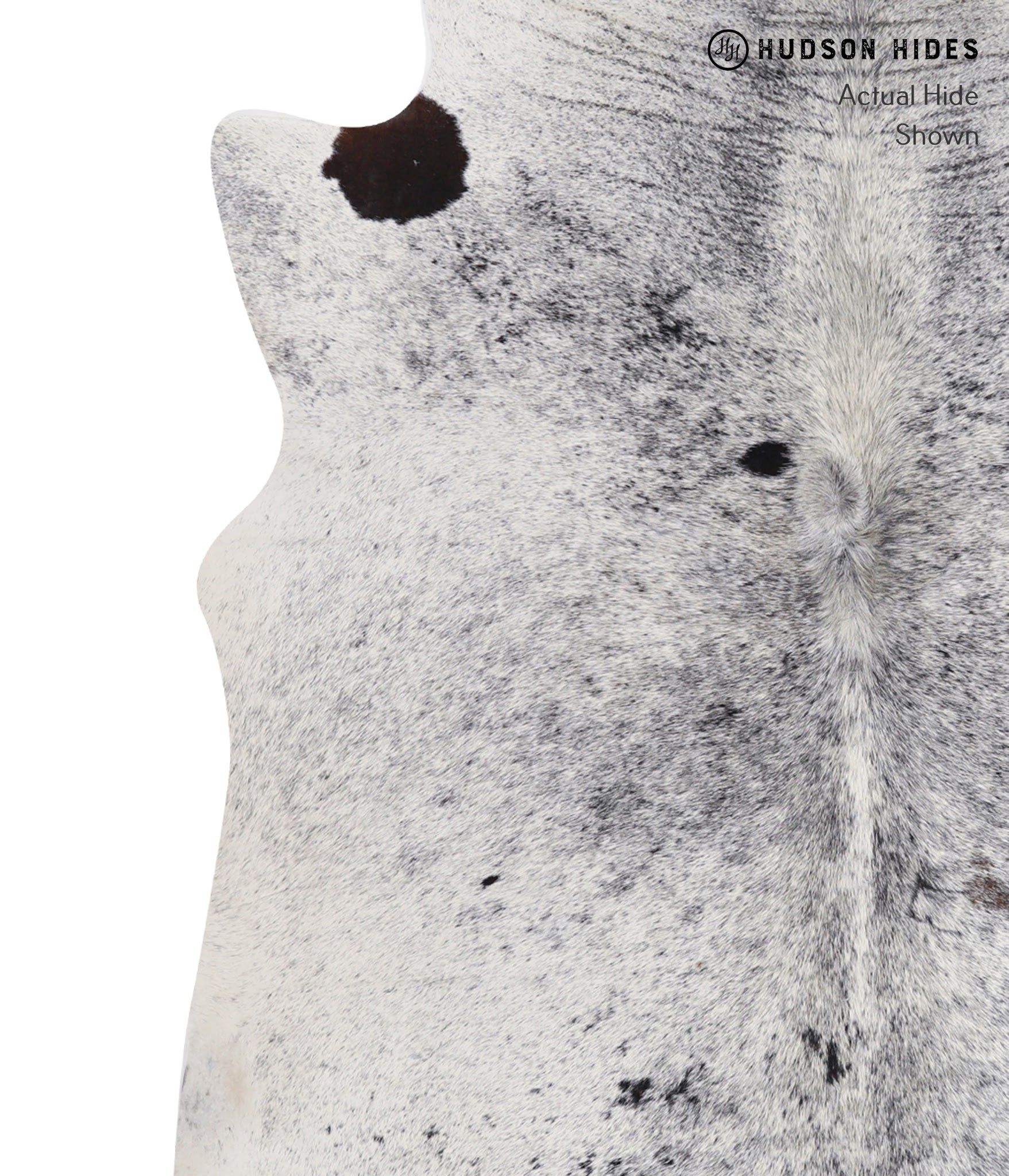 Salt and Pepper Black Cowhide Rug #A8271