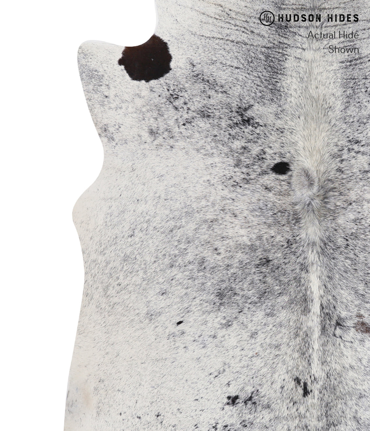 Salt and Pepper Black X-Large Brazilian Cowhide Rug 7'0"H x 6'4"W #A8271 by Hudson Hides
