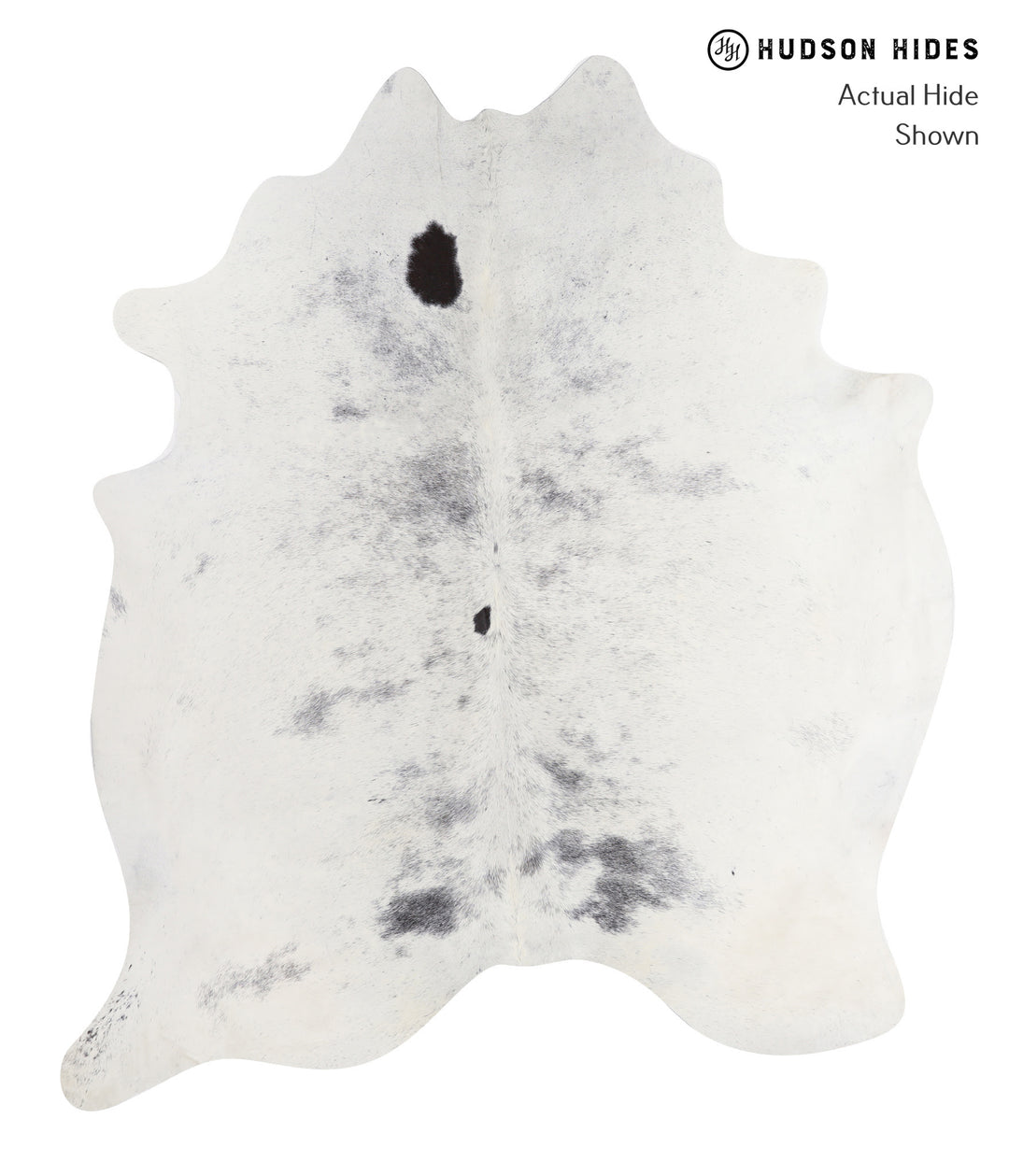 Salt and Pepper Black XX-Large Brazilian Cowhide Rug 7'7"H x 6'10"W #A