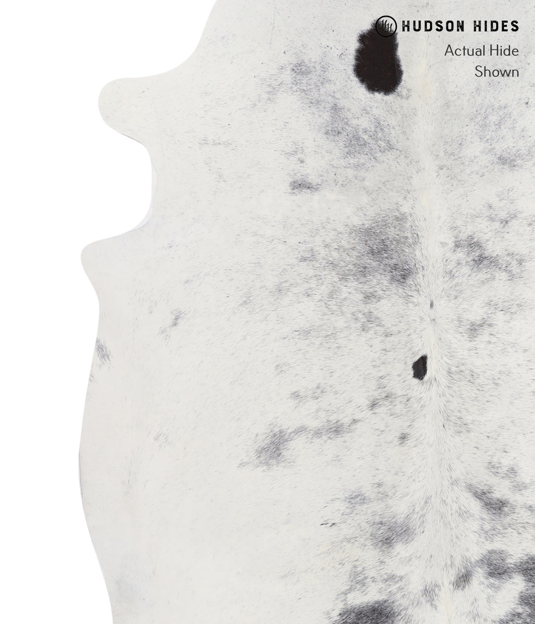 Salt and Pepper Black XX-Large Brazilian Cowhide Rug 7'7"H x 6'10"W #A
