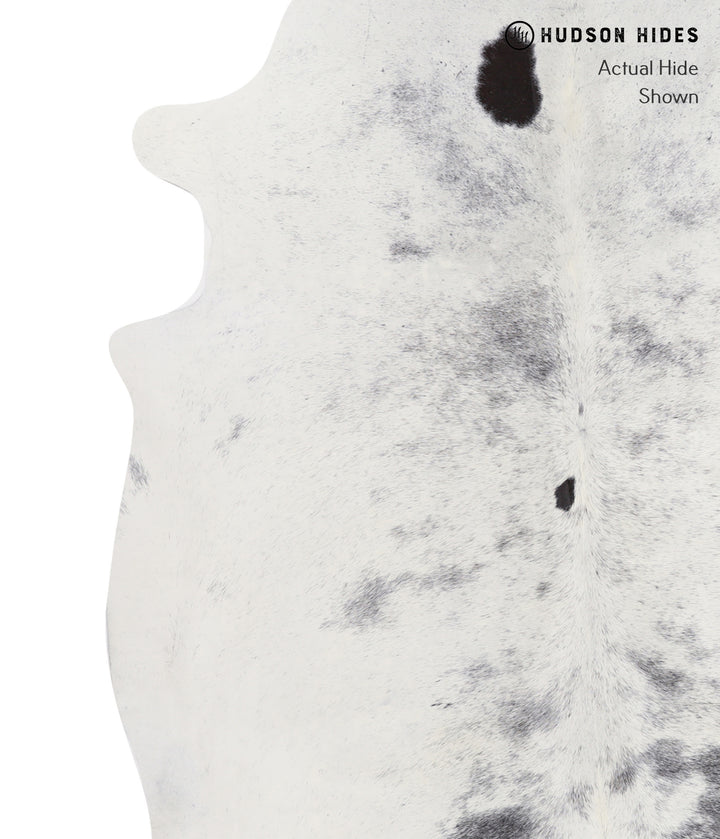 Salt and Pepper Black XX-Large Brazilian Cowhide Rug 7'7"H x 6'10"W #A8389 by Hudson Hides