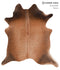 Brown with Red Large Brazilian Cowhide Rug 6'5