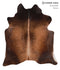 Brown with Red Large Brazilian Cowhide Rug 6'5