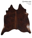 Dark Brindle X-Large Brazilian Cowhide Rug 6'8"H x 6'6"W #A8469 by Hudson Hides