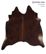 Dark Brindle X-Large Brazilian Cowhide Rug 6'8"H x 6'6"W #A8469 by Hudson Hides