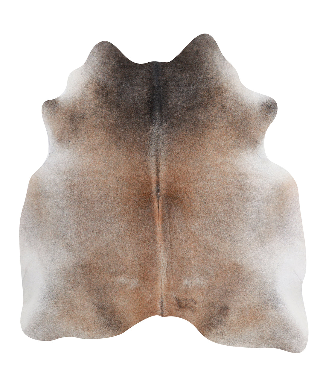 Grey with Beige X-Large Brazilian Cowhide Rug 7'0"H x 6'5"W #A8601 by 