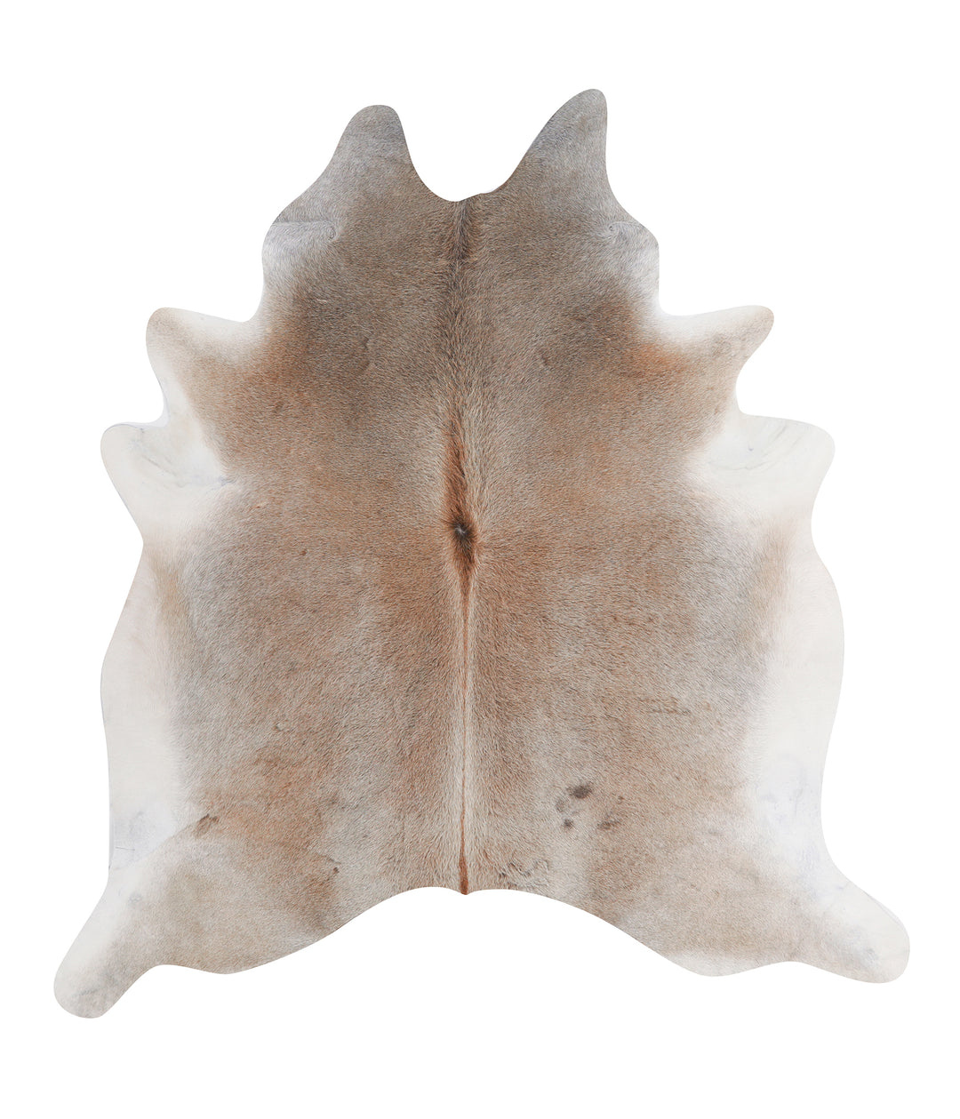 Grey with Beige X-Large Brazilian Cowhide Rug 6'8"H x 6'3"W #A8613 by 