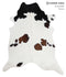 Chocolate and White X-Large Brazilian Cowhide Rug 7'7
