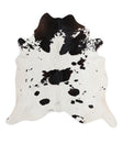 Black and White X-Large Brazilian Cowhide Rug 7'0"H x 6'11"W #A9381 by Hudson Hides