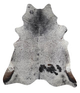Salt and Pepper Black XX-Large Brazilian Cowhide Rug 7'11"H x 7'0"W #A9542 by Hudson Hides