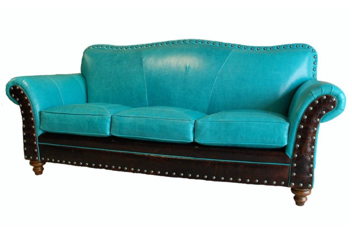 Albuquerque 3 Cushion Turquoise Sofa