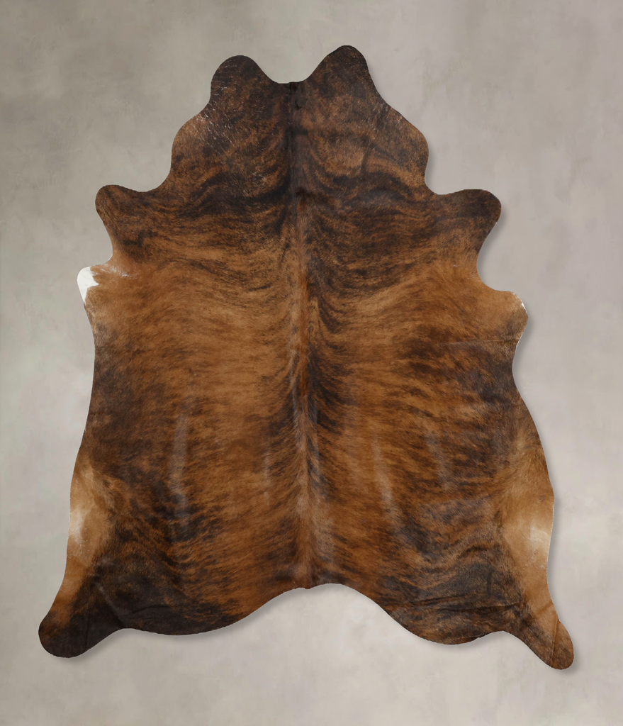 Dark Brindle X-Large Brazilian Cowhide Rug 7'1"H x 6'4"W #B10014 by Hudson Hides