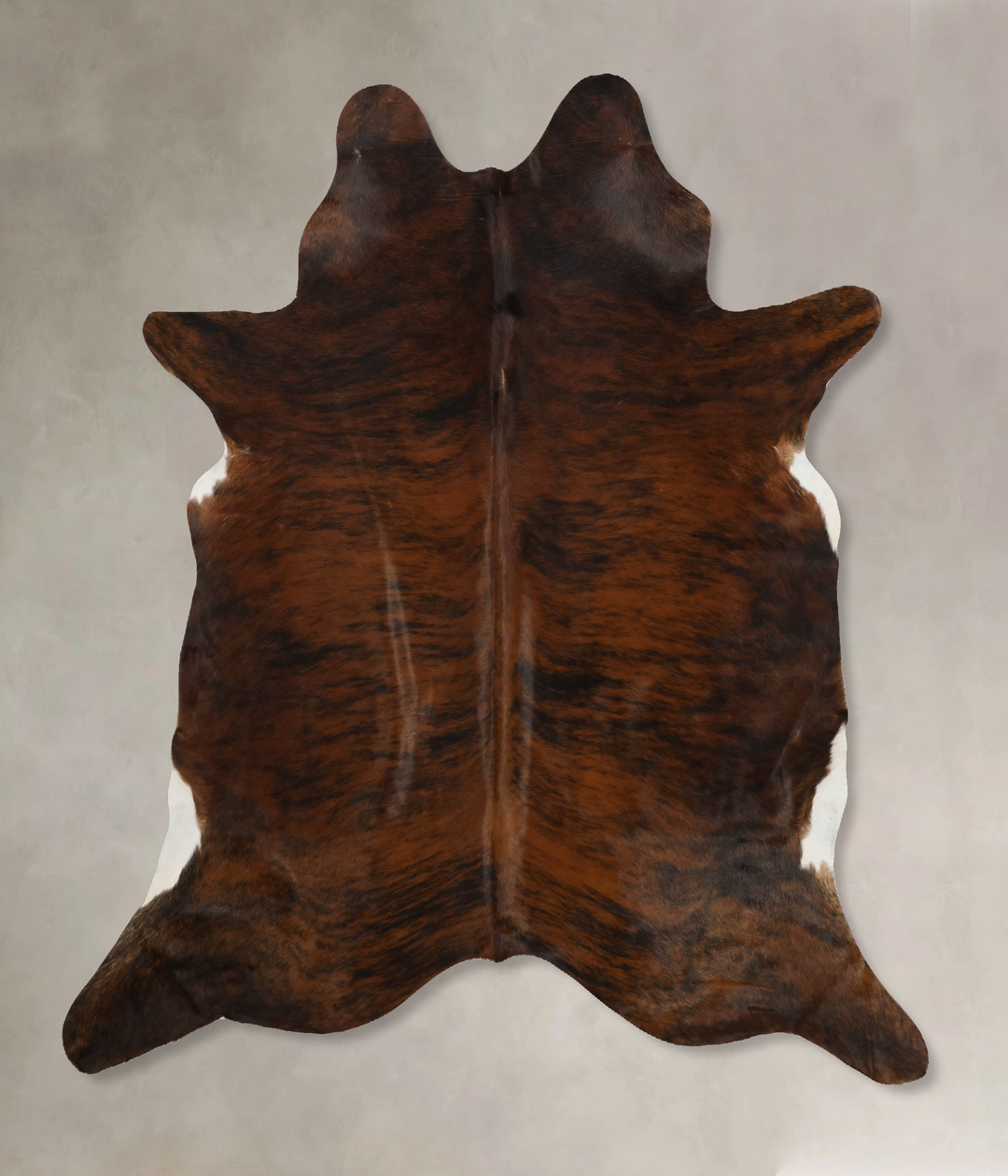 Dark Brindle X-Large Brazilian Cowhide Rug 7'2"H x 6'3"W #B10015 by Hu