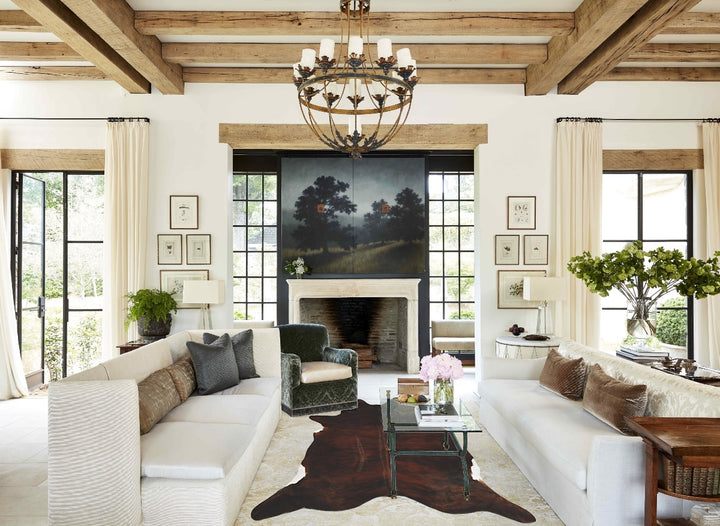 Dark Brindle X-Large Brazilian Cowhide Rug 7'2"H x 6'3"W #B10015 by Hudson Hides