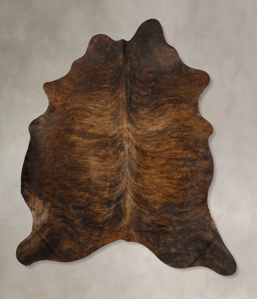 Dark Brindle X-Large Brazilian Cowhide Rug 7'3"H x 6'0"W #B10016 by Hudson Hides