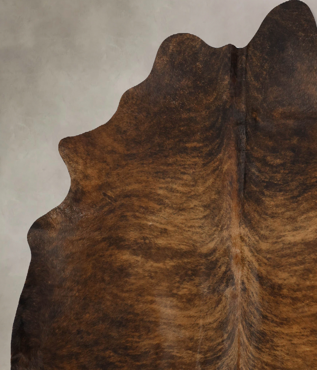 Dark Brindle X-Large Brazilian Cowhide Rug 7'3"H x 6'0"W #B10016 by Hu