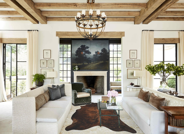 Dark Brindle X-Large Brazilian Cowhide Rug 7'3"H x 6'0"W #B10016 by Hudson Hides